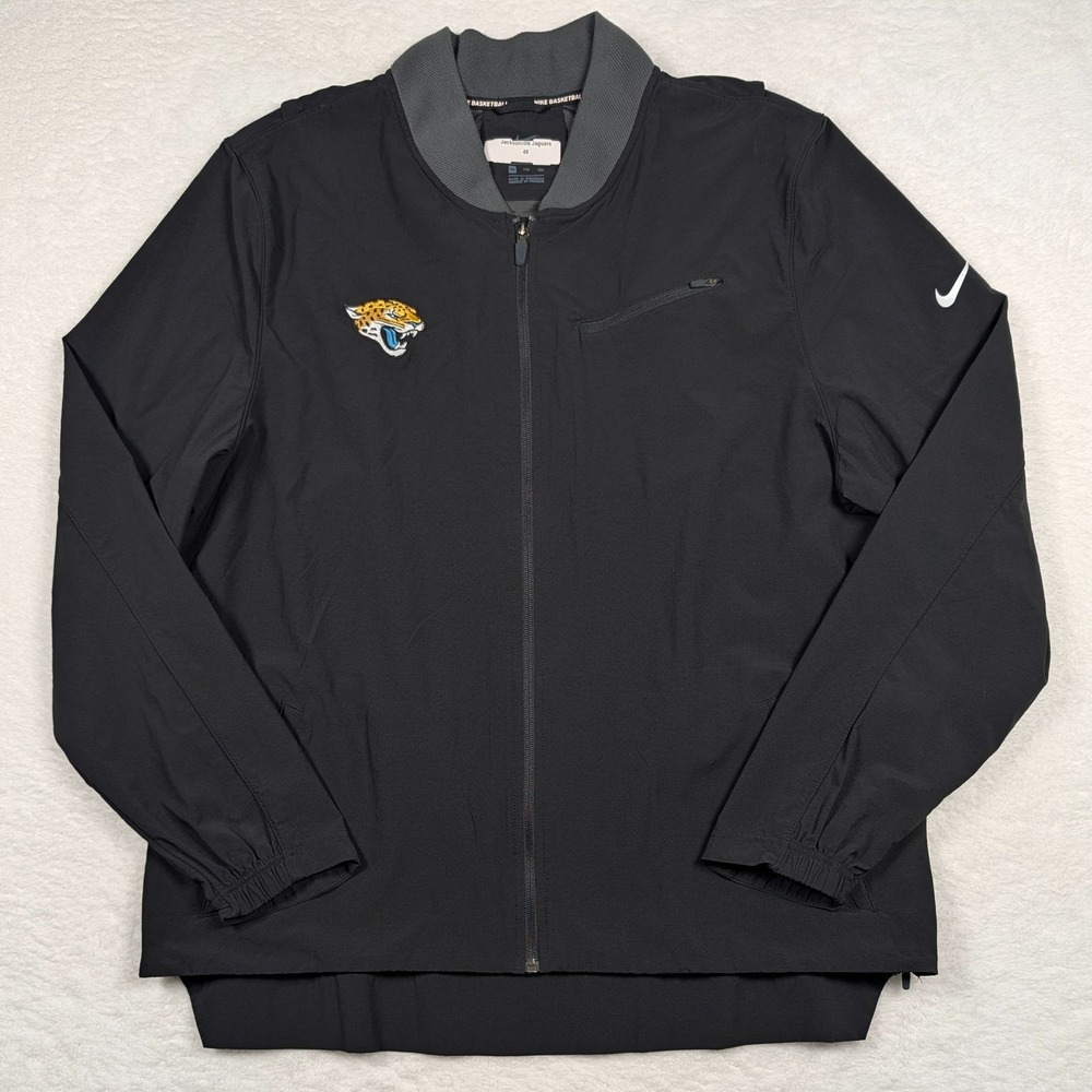 Jacksonville Jaguars Jacket Mens 2XL Black NFL Football Nike Warm Up Team Issue - Picture 2 of 14